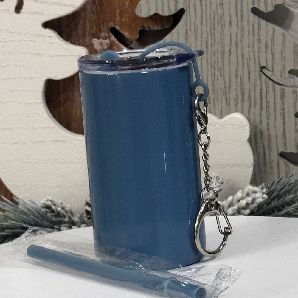 Mini skinny 3 ounce shot glass/BAG CHARM